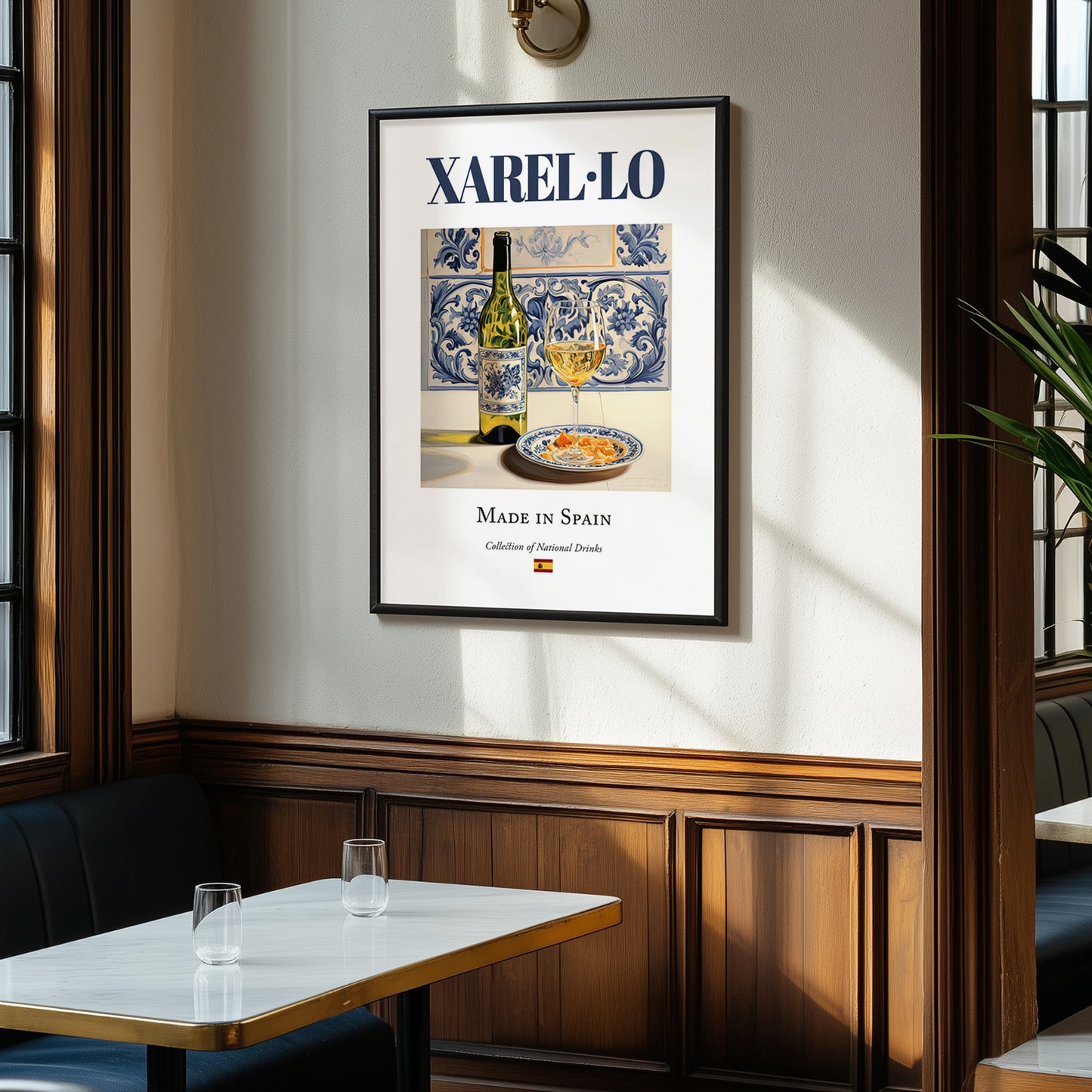 Xarel·lo – Spanish White Wine, Wine Bar Wall Art, clean layout with no caption