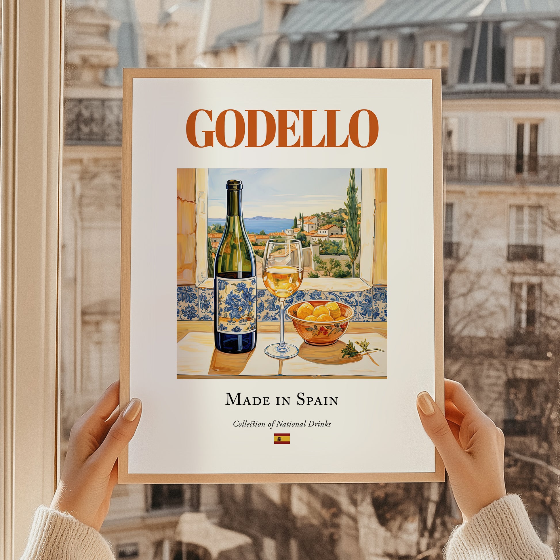 Godello – Spanish White Wine, Vinoteca Still Life, styled in a charming Paris street view