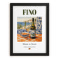 Fino – Spanish Dessert Wine, Enoteca Print, in sleek black frame