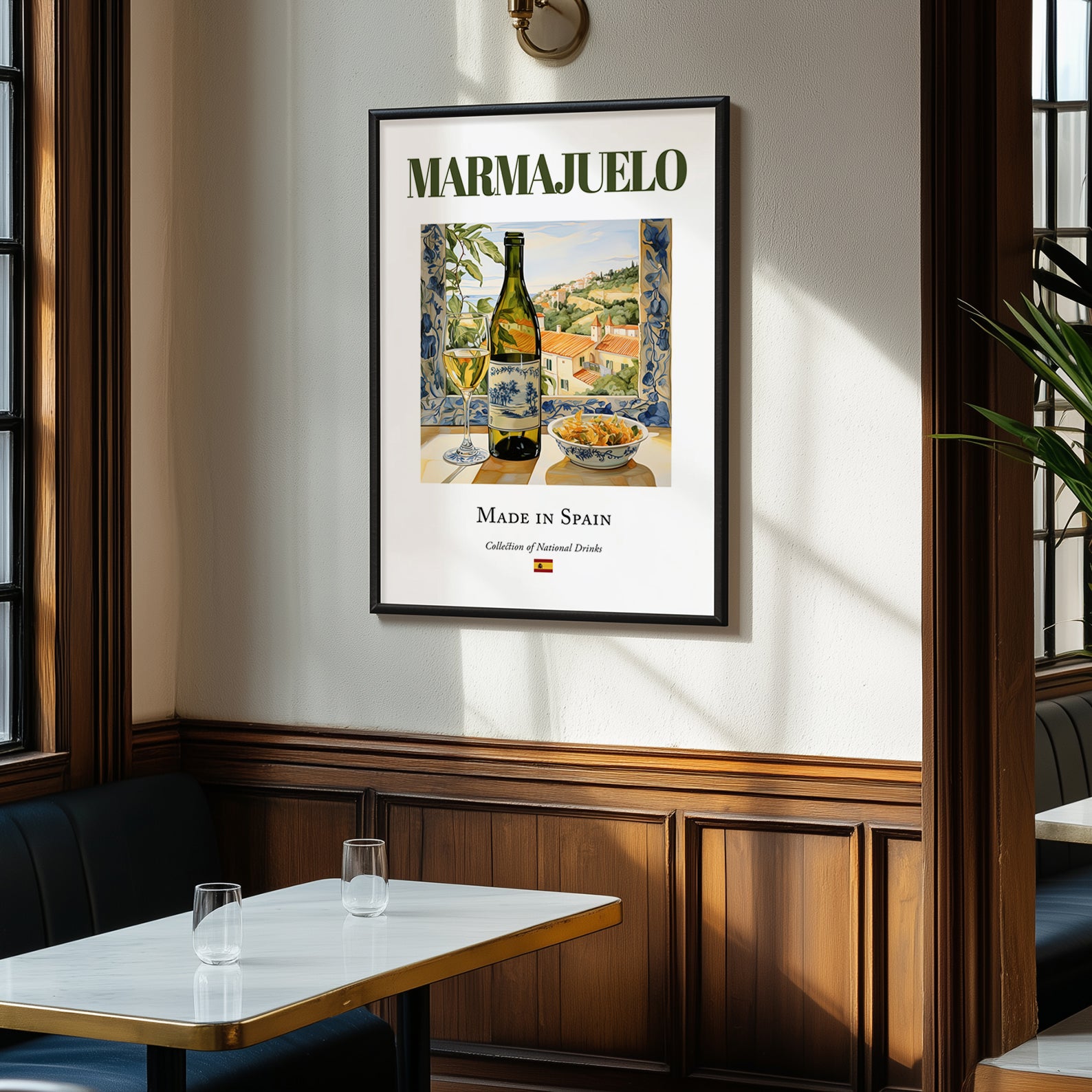 Marmajuelo – Spanish White Wine, Bodega Poster, clean layout with no caption