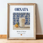 Orxata – Spanish Beverage Drink, Cocktail Lounge Poster, in wooden frame leaning on the floor