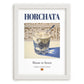 Horchata – Spanish Beverage Drink, Hotel Lobby Illustration, placed in minimal white frame