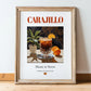 Carajillo – Spanish Coffee, Konditorei Still Life, in wooden frame leaning on the floor
