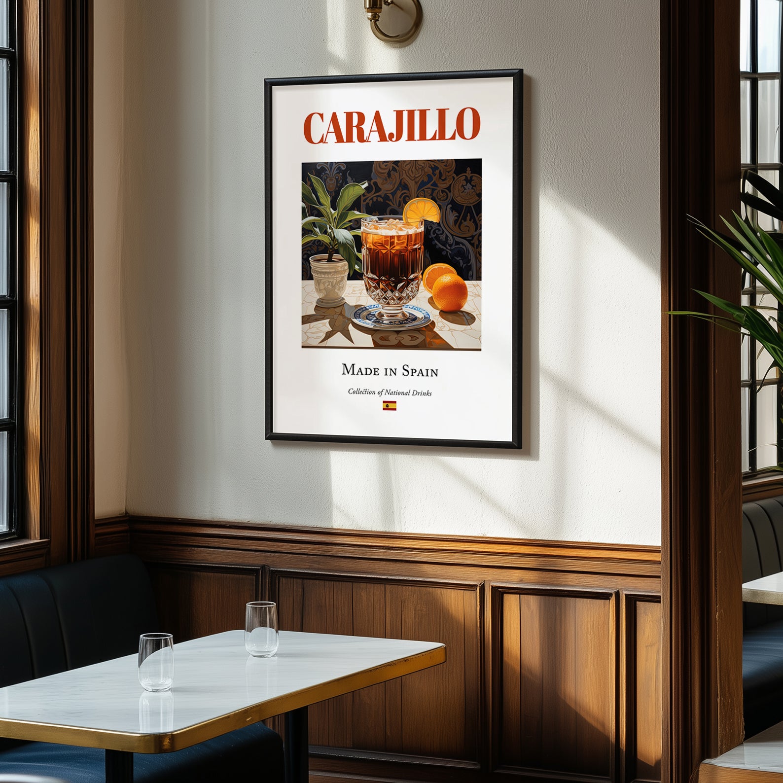 Carajillo – Spanish Coffee, Konditorei Still Life, clean layout with no caption
