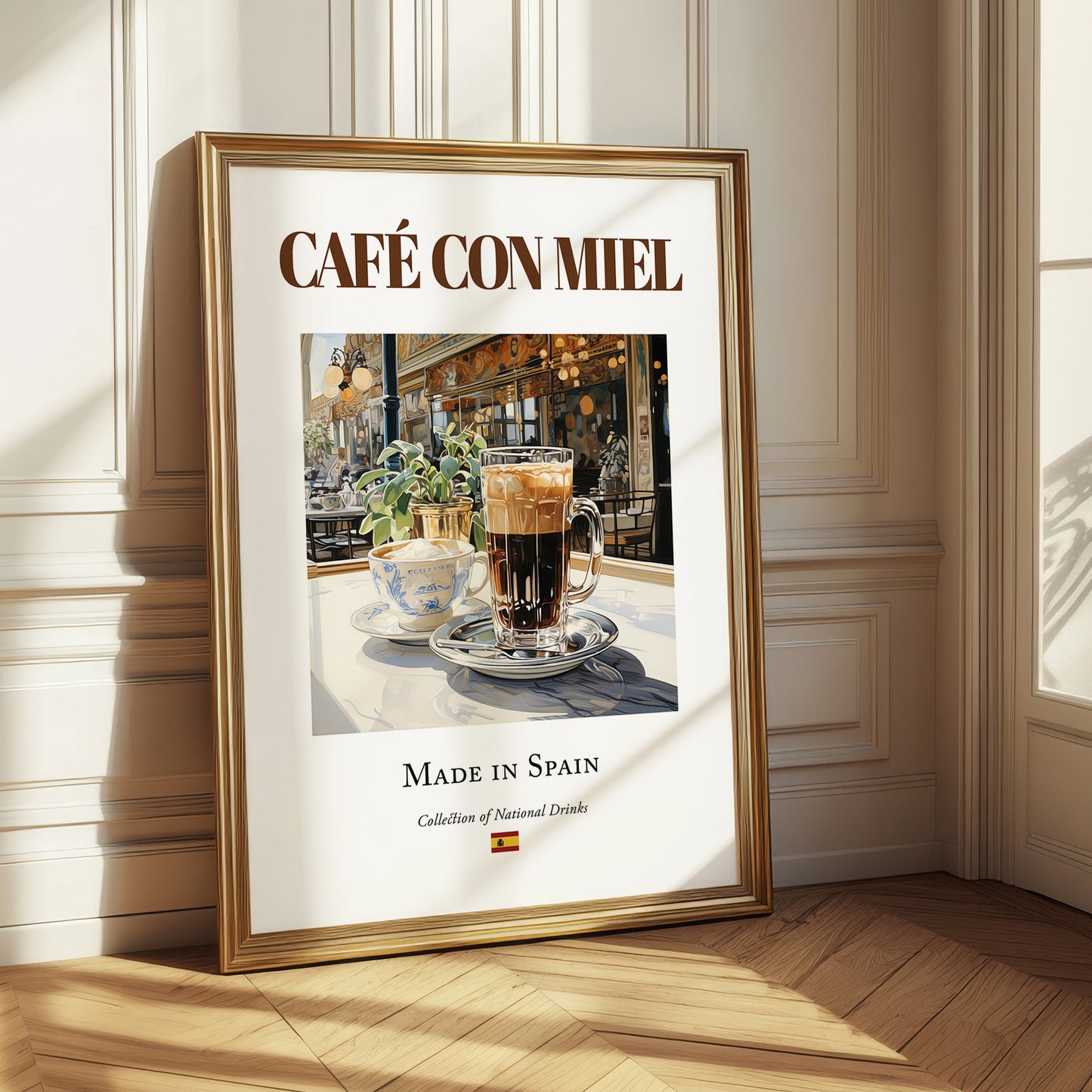 Café con miel – Spanish Coffee, Book Café Wall Decor