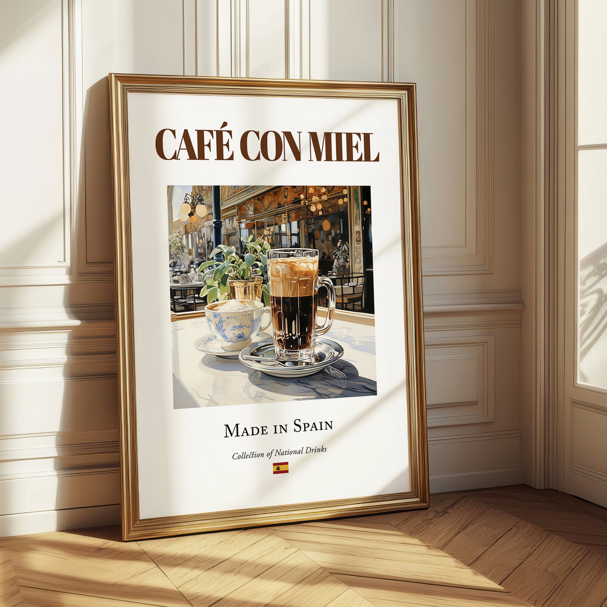 Café con miel – Spanish Coffee, Book Café Wall Decor