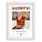 Kalimotxo – Spanish Cocktail Drink, Speakeasy Illustration, placed in minimal white frame