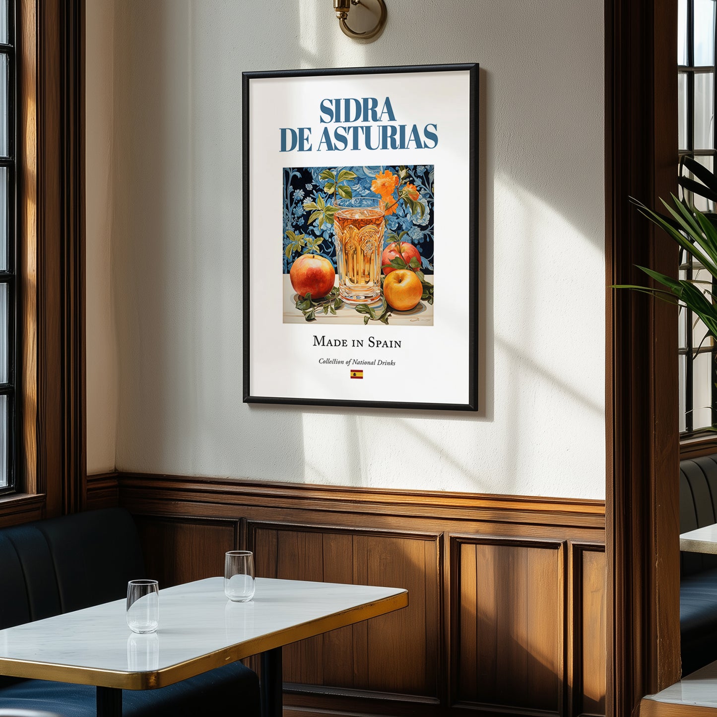 Sidra de Asturias – Spanish Cider Cider, Farmers’ Market Stall Print, clean layout with no caption