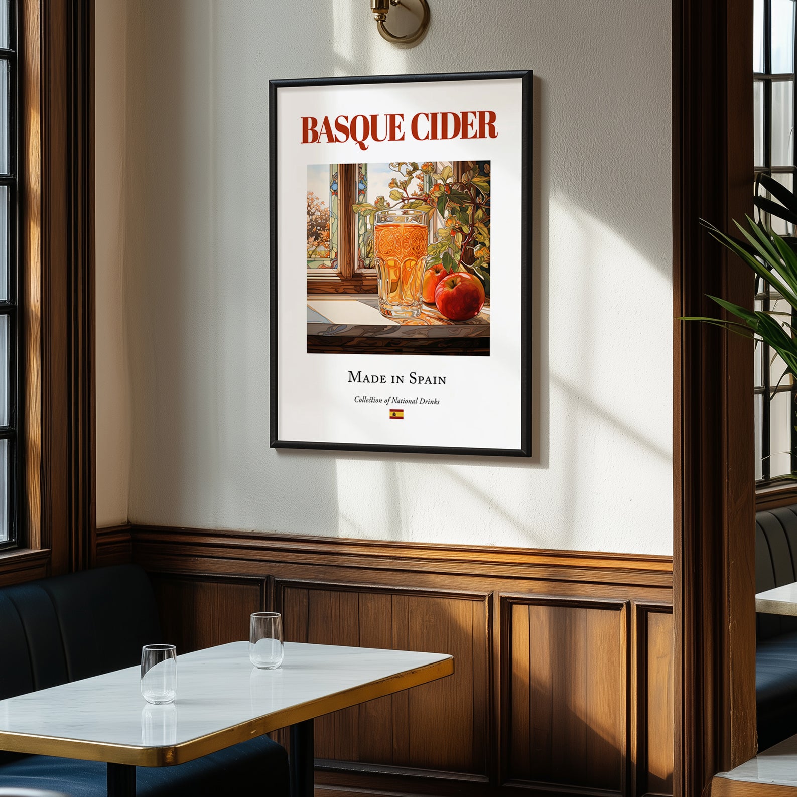 Basque Cider – Spanish Cider Cider, Country Pub Poster, clean layout with no caption