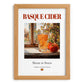 Basque Cider – Spanish Cider Cider, Country Pub Poster, set in oak frame