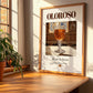 Oloroso – Spanish Dessert Wine, Vinoteca Art, no-text version framed in wood