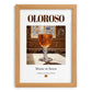 Oloroso – Spanish Dessert Wine, Vinoteca Art, set in oak frame