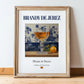 Brandy de Jerez – Spanish Spirit Drink, Beach Bar Print, in wooden frame leaning on the floor