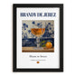 Brandy de Jerez – Spanish Spirit Drink, Beach Bar Print, in sleek black frame