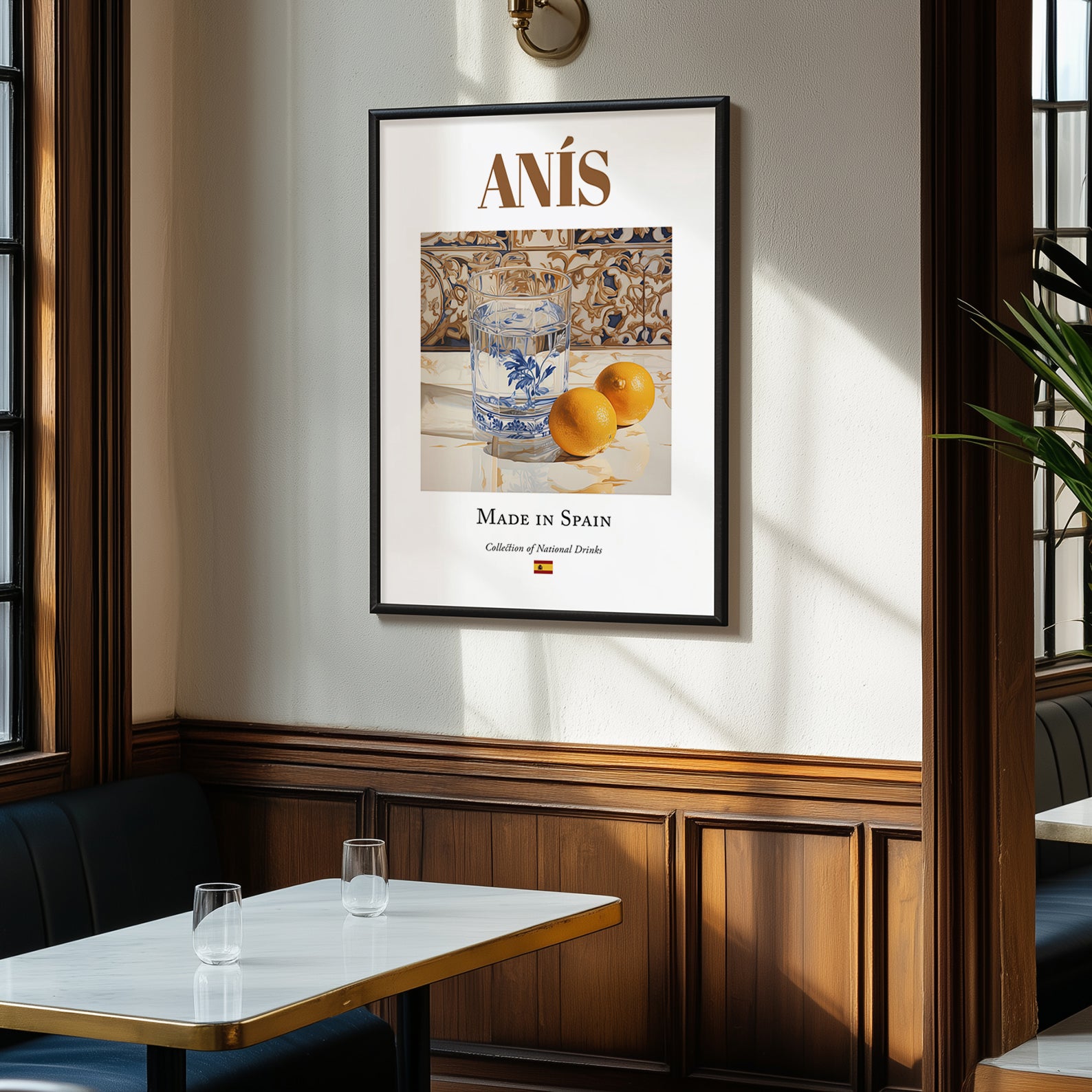 Anís – Spanish Spirit Drink, Speakeasy Print, clean layout with no caption