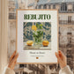 Rebujito – Spanish Cocktail Drink, Beach Bar Painting, styled in a charming Paris street view