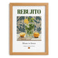 Rebujito – Spanish Cocktail Drink, Beach Bar Painting, set in oak frame