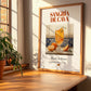 Sangría de Cava – Spanish Cocktail Drink, Beach Bar Painting, no-text version framed in wood