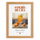 Sangría de Cava – Spanish Cocktail Drink, Beach Bar Painting, set in oak frame
