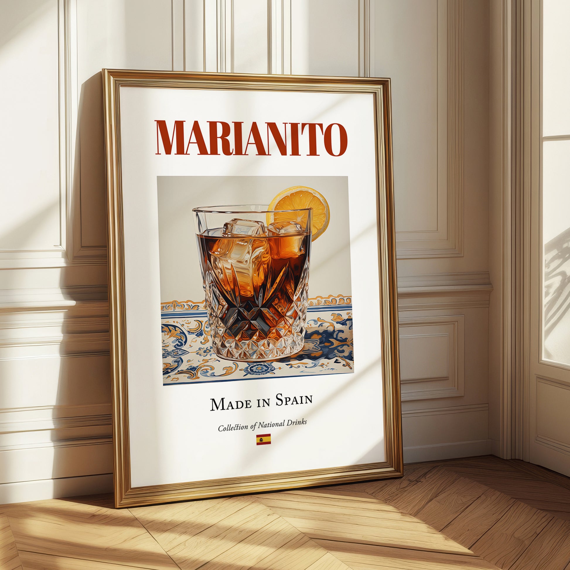 Marianito – Spanish Cocktail Drink, Beach Bar Painting