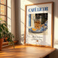 Café licor – Spanish Coffee, Coffeehouse Poster, no-text version framed in wood