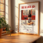 Beaujolais – French Red Wine, Vinoteca Painting, no-text version framed in wood