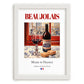 Beaujolais – French Red Wine, Vinoteca Painting, placed in minimal white frame