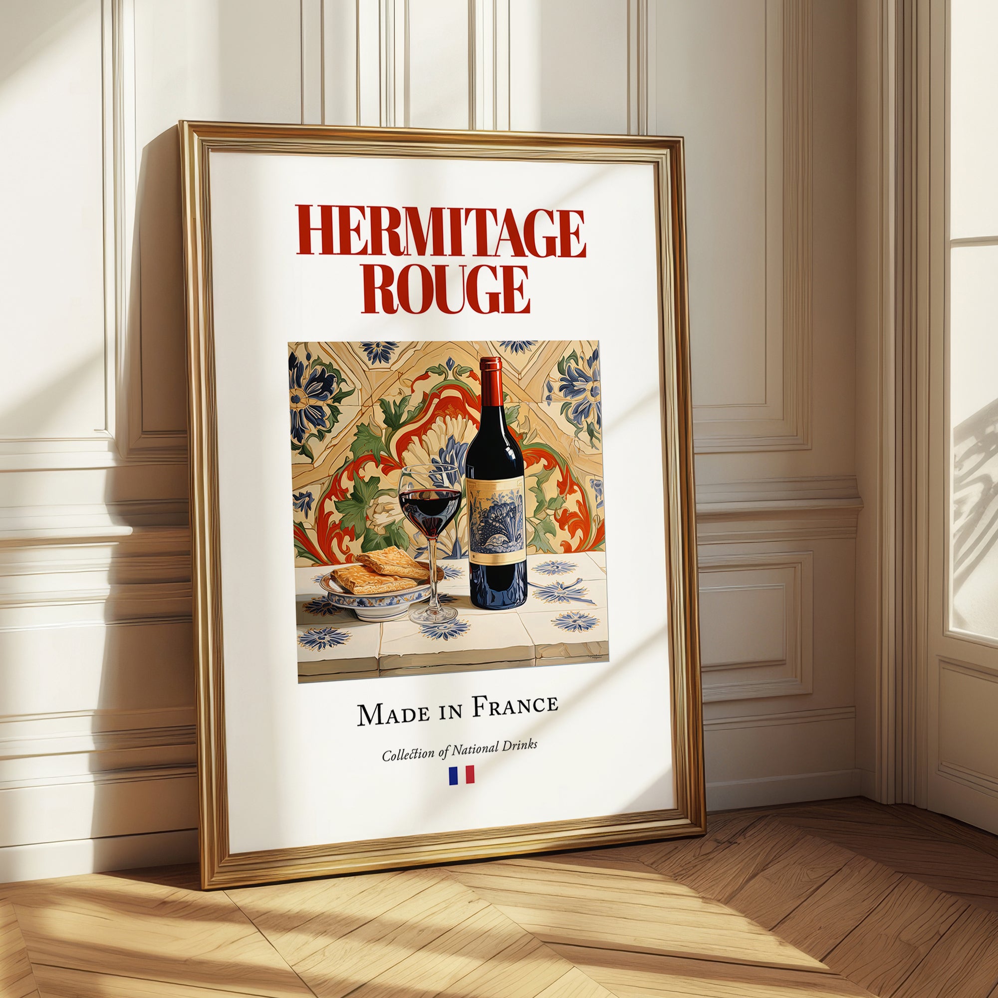 Hermitage rouge – French Red Wine, Vinoteca Poster
