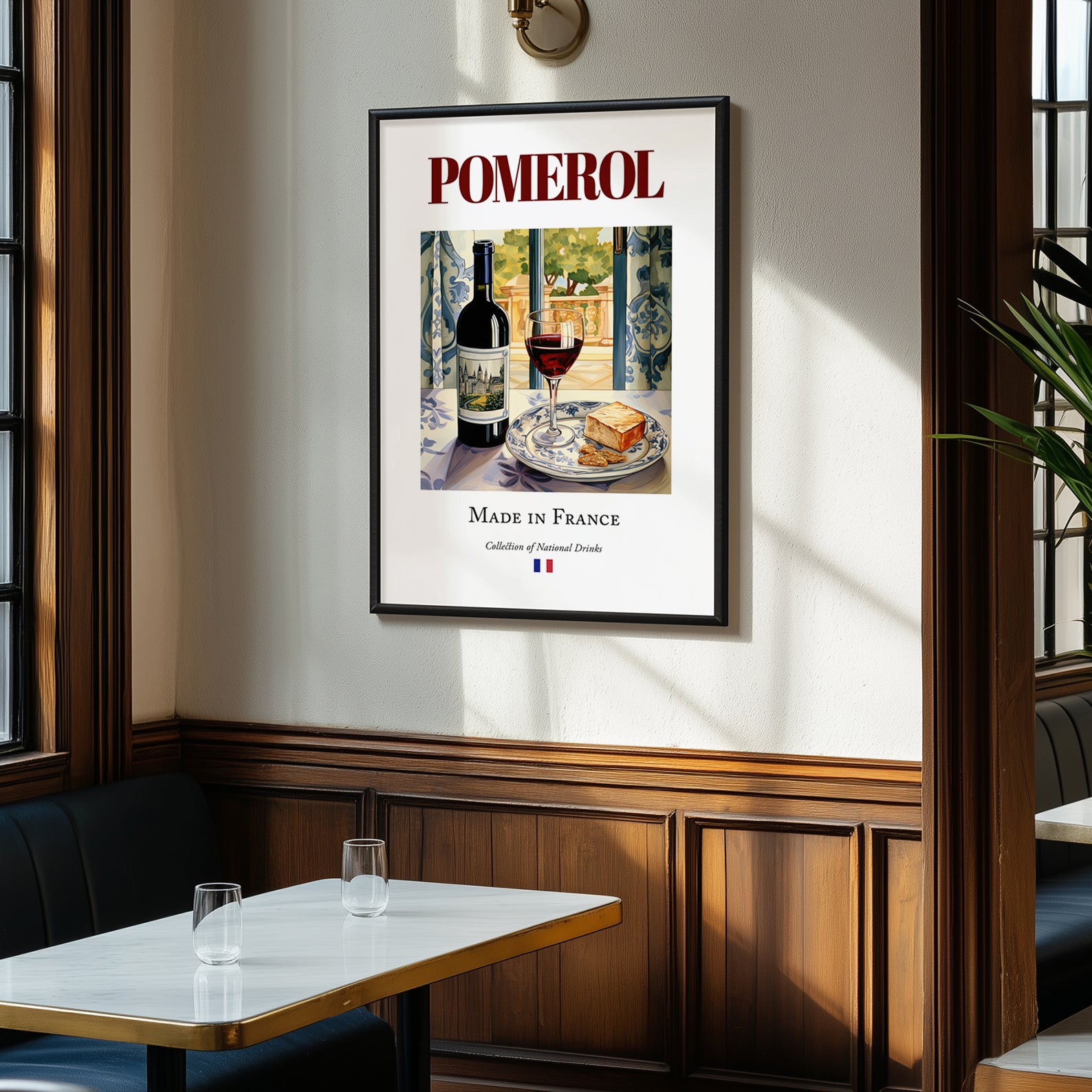 Pomerol – French Red Wine, Wine Bar Print, clean layout with no caption