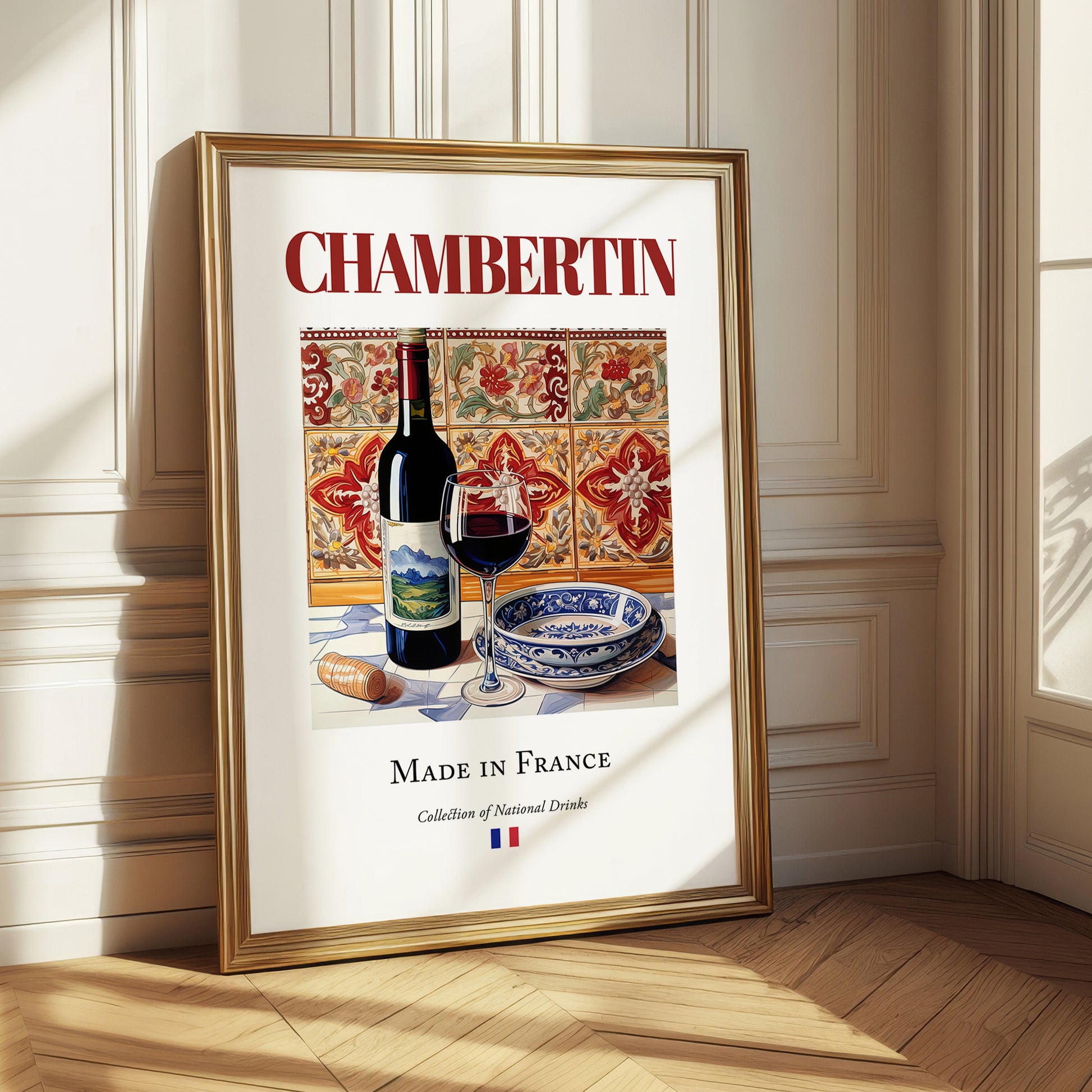 Chambertin – French Red Wine, Wine Bar Painting
