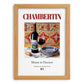 Chambertin – French Red Wine, Wine Bar Painting, set in oak frame
