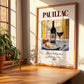 Pauillac – French Red Wine, Wine Bar Wall Decor, no-text version framed in wood