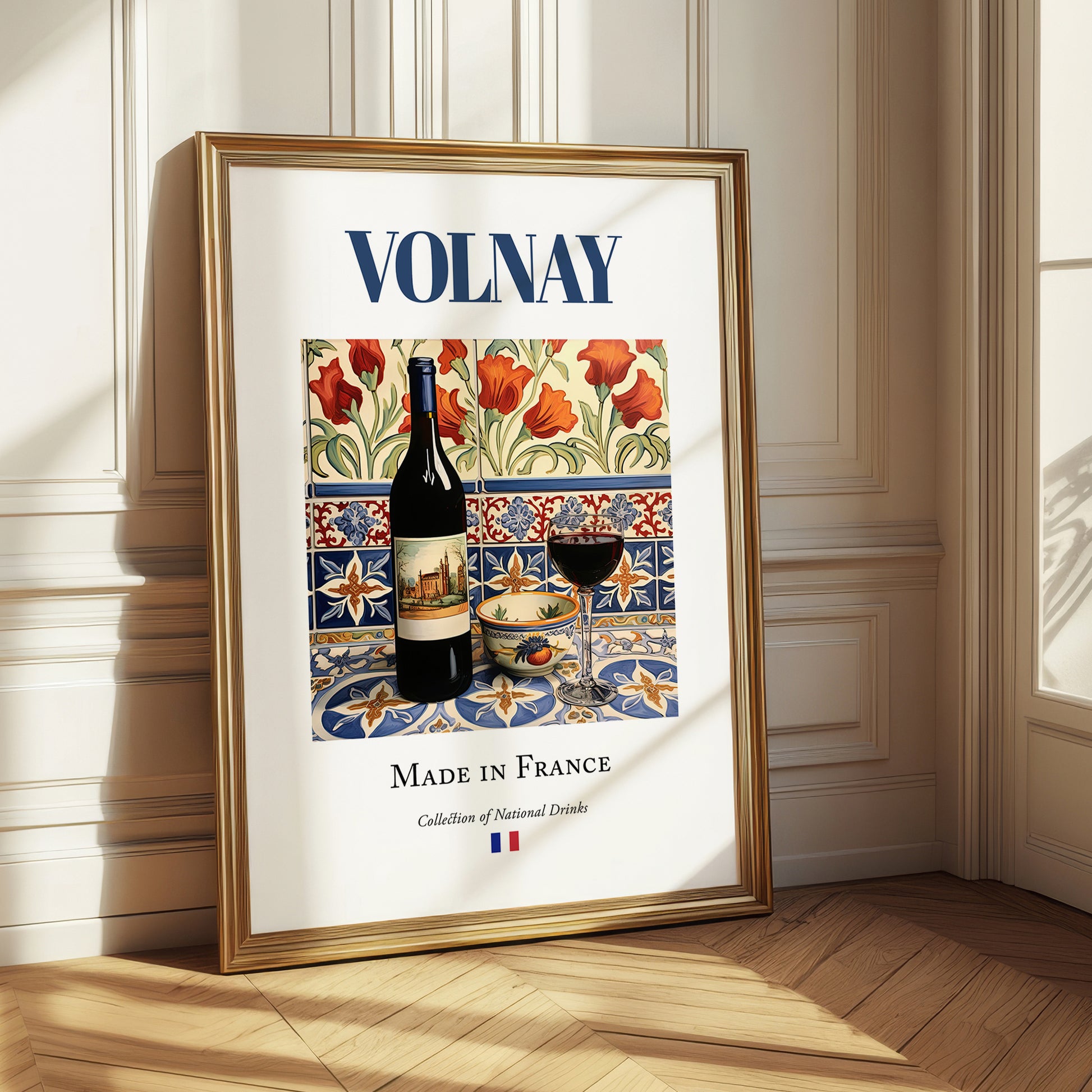Volnay – French Red Wine, Vineyard Terrace Poster