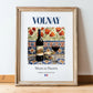Volnay – French Red Wine, Vineyard Terrace Poster, in wooden frame leaning on the floor