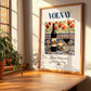 Volnay – French Red Wine, Vineyard Terrace Poster, no-text version framed in wood
