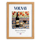 Volnay – French Red Wine, Vineyard Terrace Poster, set in oak frame