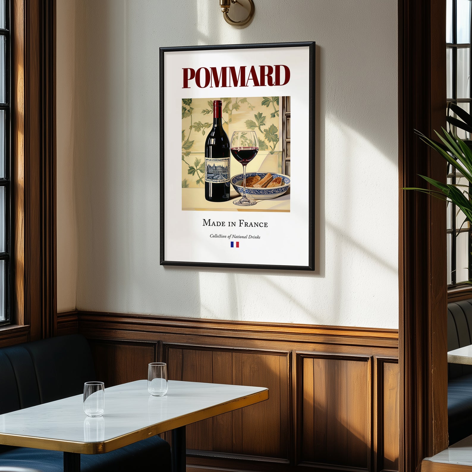 Pommard – French Red Wine, Vinoteca Poster, clean layout with no caption