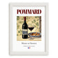 Pommard – French Red Wine, Vinoteca Poster, placed in minimal white frame