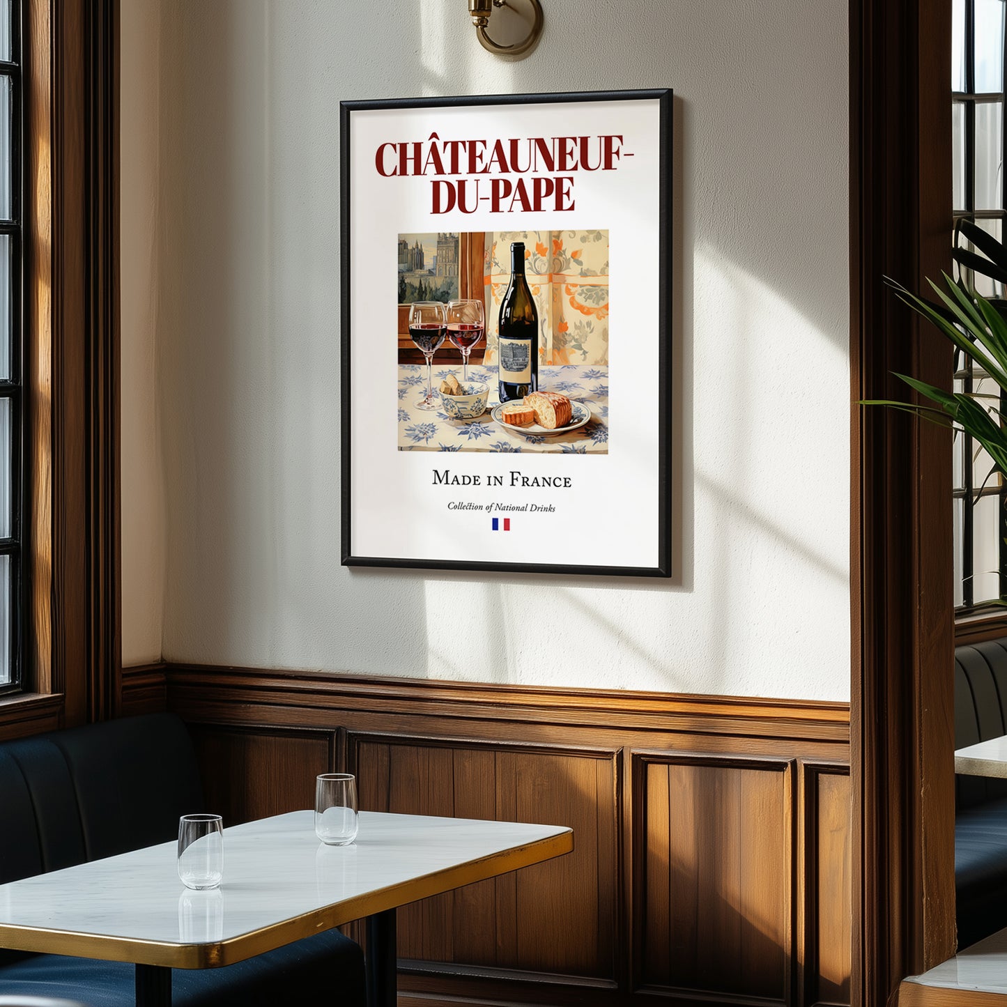 Châteauneuf-du-Pape – French Red Wine, Vinoteca Wall Decor, clean layout with no caption