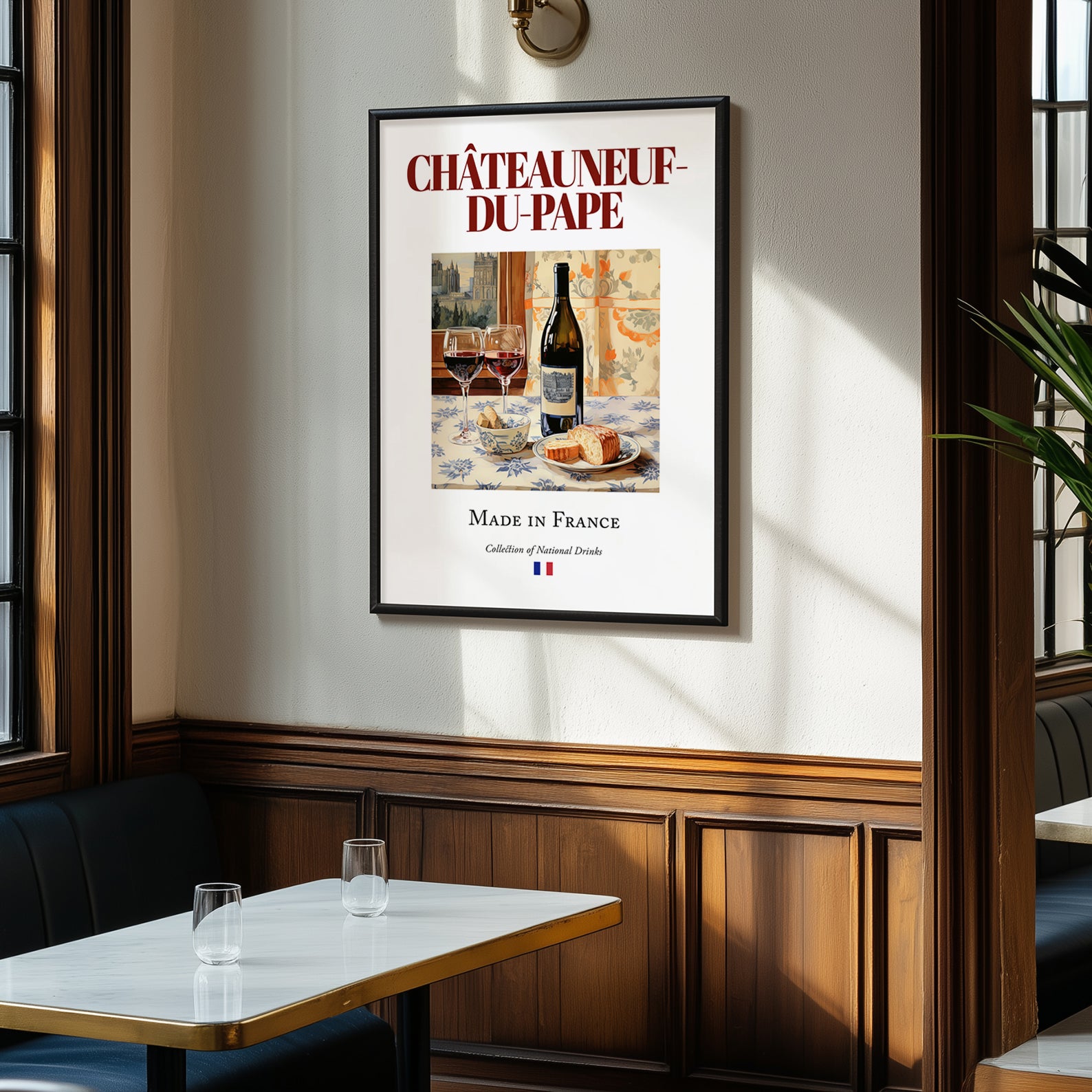 Châteauneuf-du-Pape – French Red Wine, Vinoteca Wall Decor, clean layout with no caption