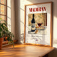Madiran – French Red Wine, Vinoteca Illustration, no-text version framed in wood