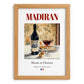 Madiran – French Red Wine, Vinoteca Illustration, set in oak frame