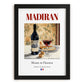 Madiran – French Red Wine, Vinoteca Illustration, in sleek black frame