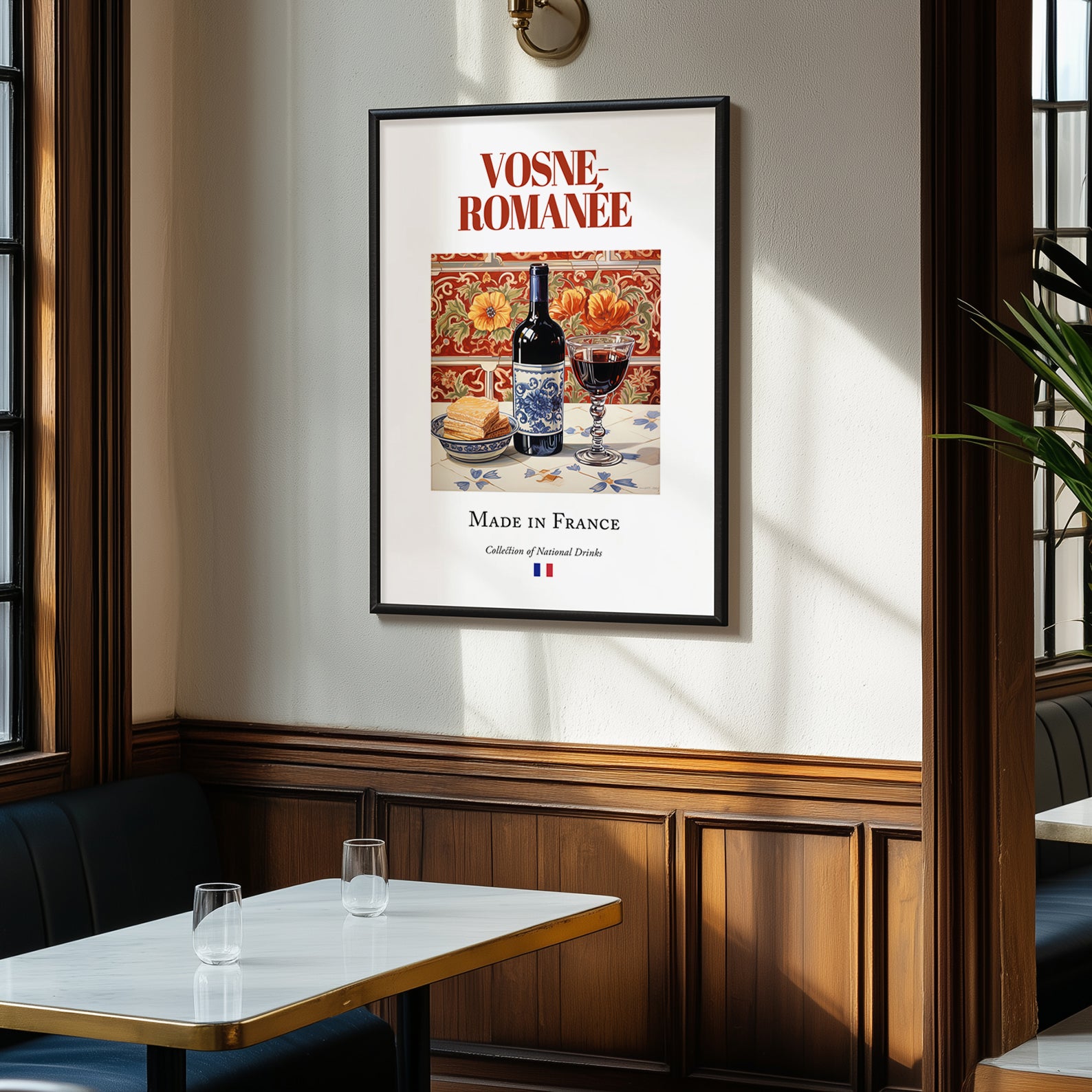 Vosne-Romanée – French Red Wine, Vinoteca Print, clean layout with no caption