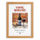 Vosne-Romanée – French Red Wine, Vinoteca Print, set in oak frame