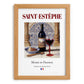 Saint-Estèphe – French Red Wine, Wine Bar Still Life, set in oak frame