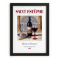 Saint-Estèphe – French Red Wine, Wine Bar Still Life, in sleek black frame