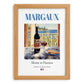 Margaux – French Red Wine, Vinoteca Print, set in oak frame