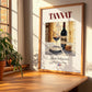 Tannat – French Red Wine, Vinoteca Illustration, no-text version framed in wood