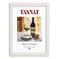 Tannat – French Red Wine, Vinoteca Illustration, placed in minimal white frame